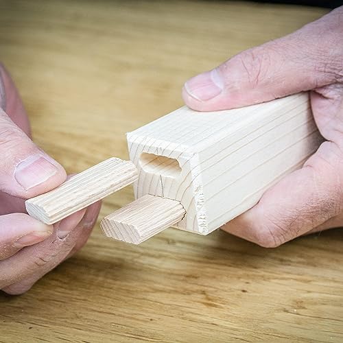 Trend 50pcs Beech Wood Dominos 8 x 40mm for Festool Domino Machine, 5/16 Inch x 1 9/16 Inches Loose Tenons for Woodworking Joinery and Furniture Framing, TEN/8X40/50 - style: 5/16" x 1-9/16" (8 x 40mm) 50pcs