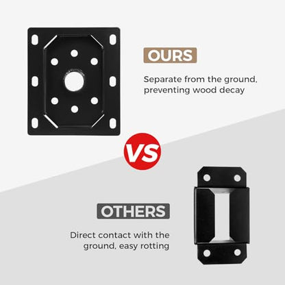 4 x 6 Post Base 4 PCS, (Inner Size 3.6x5.6) Post Brackets