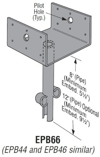Simpson Strong-Tie EPB46HDG EPB Hot-Dip Galvanized Elevated Post Base for 4x6