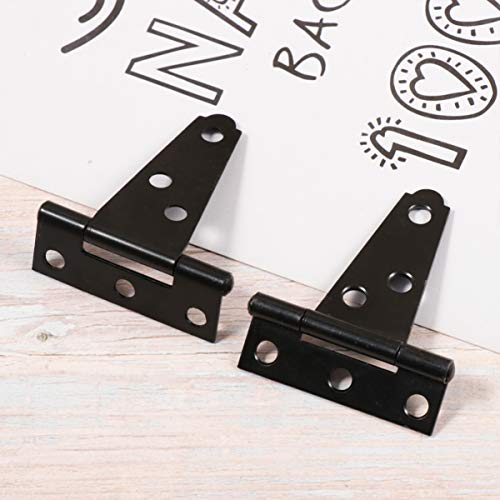 DOITOOL 2 Pcs 2 Inch T Hinges Black T-Strap Shed Barn Door Hinges