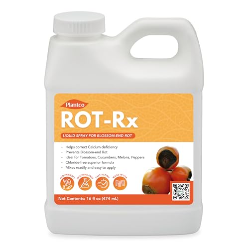 Tomato Blossom End Rot Spray - Rot Rx Garden Spray Concentrate for Calcium Deficiency in Tomato, Pepper, Cucumber, and Melons | Treatment to Stop Blossom-end Rot in Fruits I 16 fl oz Liquid Spray