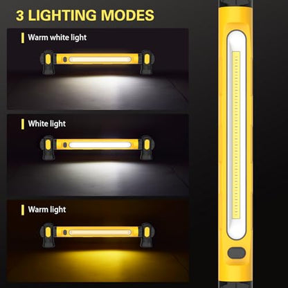 ERAY Magnetic Work Light Bar, 6000mAh /3000LM Rechargeable Under Hood Light - color: Yellow