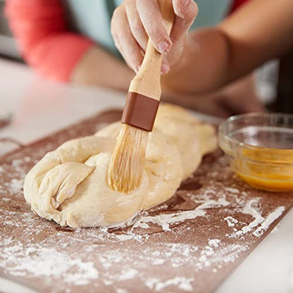 Boao 4 Pcs Pastry Brush, Natural Bristle Basting Brush, 1, 1.5, 2, 3 Inch - size: 1, 1.5, 2, 3 Inch