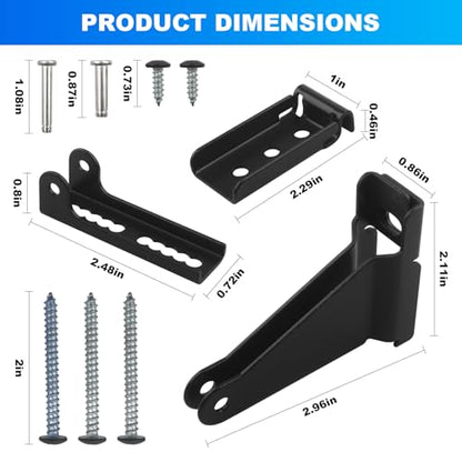 40201 Storm Door Closer Bracket, Compatible with Andersen Emco Larson - color: Black