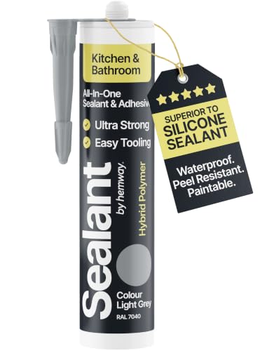 Hemway Kitchen & Bathroom Light Gray Sealant & Adhesive - 300ml 1 Pack - color: Light Gray
