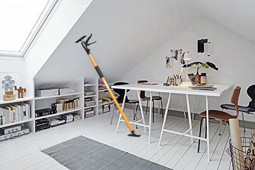 2PK Steel Telescopic Adjustable 3rd Hand Support System, Supports up to 154 lbs, Extends from 49 Inch to 114 Inch for Construction Rods, Cabinet Jacks, Cargo Bars, Drywalls