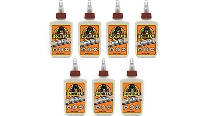 Gorilla Wood Glue, 4 ounce Bottle, (Pack of 7) - size: 7 - Pack
