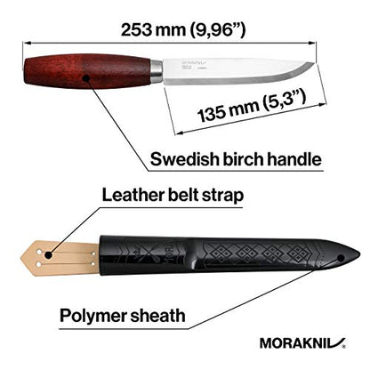 Morakniv Classic No. 3 Carbon Steel Craft Knife for Wood Carving and Crafting With Sheath, 5.3 Inch