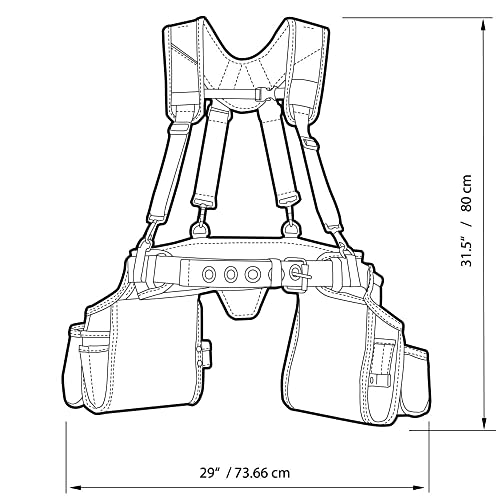 ToughBuilt - Pro Carpenter Suspension Rig, Adjustable Straps, TB-302-6 - size: Pro Carpenter Suspension Rig