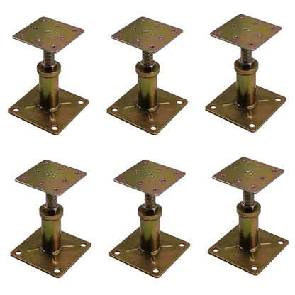 6 Pack House Floor Joist Support Jacks Adjustable 4 1/3"-7" for Leveling - size: 4.3-7 inch