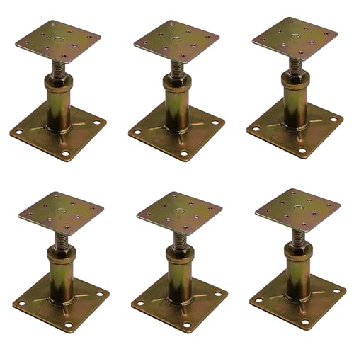 6 Pack House Floor Joist Support Jacks Adjustable 4 1/3"-7" for Leveling - size: 4.3-7 inch