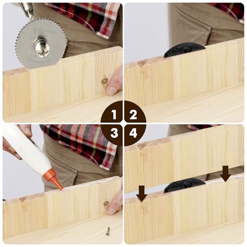 50 Pcs Plastic Biscuit Joiners Self Clamping Plate Joiner Tool Connectors for Woodworking Composite Deck Fixed Door and Furniture Framing Joinery Black