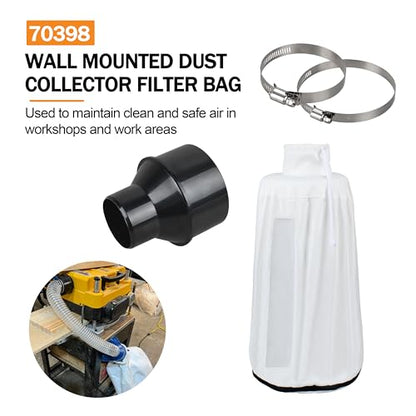 Dust Collector Bag & Hose Reducer for Woodworking Planers