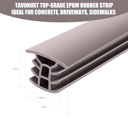Flexible EPDM Rubber Strip (50 ft Long x 1 inch Wide) - Concrete Crack Repair & Replacement, Weather & Aging Resistant Expansion Joint Filler for Driveways, Sidewalks - size: 1 Inch, 50 Ft