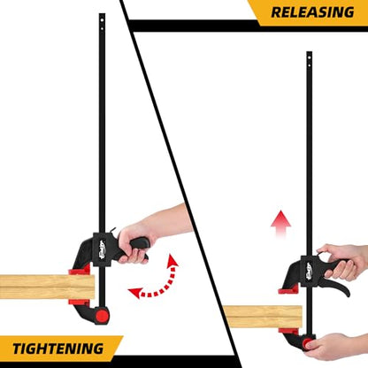36" Bar Clamps, 2-Pack One-Handed Clamp/Spreader, 170lbs Load Limit