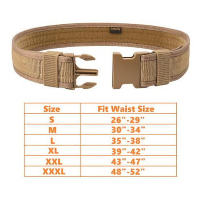 Security EMS EMT Firefighters Work Belt 2" Wide Camping Hiking Utility Tool Belt Airsoft Paintball Gear Holster Belt - color: Brown(2 Inch Width), size: XXX-Large