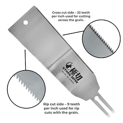 GreatNeck 75004 Japanese Pull Saw Replacement Blade 9.5-Inch Made in Japan - style: Japanese Double-Edged Saw Replacement Blade