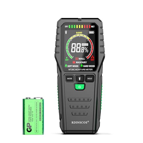 RDINSCOS Pinless Moisture Meter for Wood & Wall - size: Middle