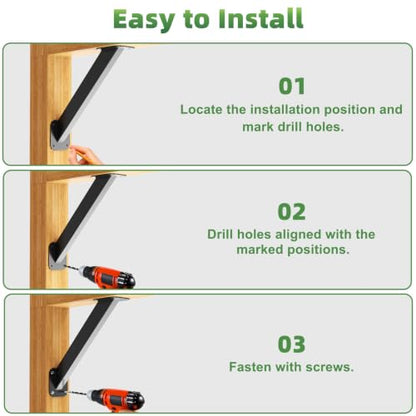 45 Degree Angle Support Bracket, Pergola Bracket Kit for 4x4 Wood Beams - size: 8Pack
