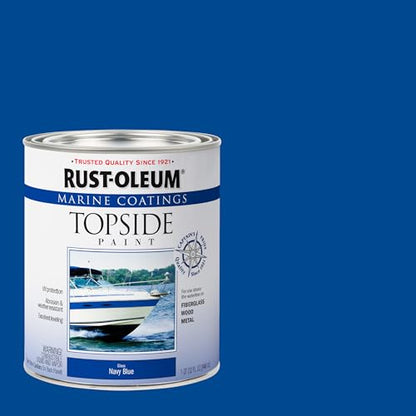 Rust-Oleum Marine Navy Blue Topside Boat Paint - color: Navy Blue, size: 32 Fl Oz (Pack of 4)