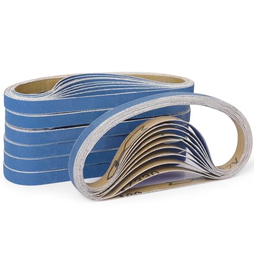 10-Piece Premium 1 x 30 Inch Zirconia Sanding Belts 400 Grit - color: 400 Grit, size: 1x30 Inch