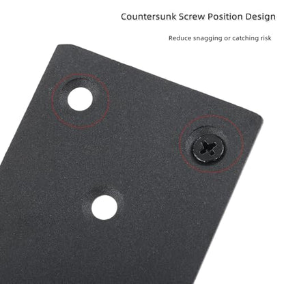 dophee 4PCS Black Stainless Steel Flat Mending Plates, 1.97" x3.94 - size: 100mm/3.94"