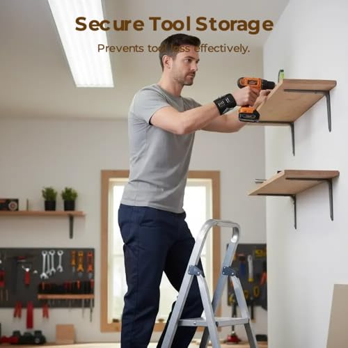 Magnetic Wristband 15 Strong Magnets Handyman Tool OS - color: Red