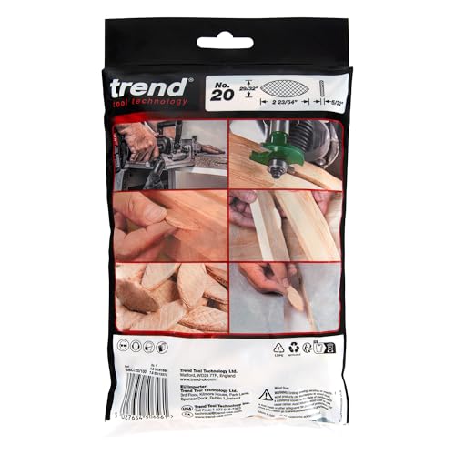 Trend 100pcs Beechwood Joining Biscuits (No. 20) for Woodworking, Joinery, and Furniture Framing, BSC/20/100 - size: 20, style: 100 Pack