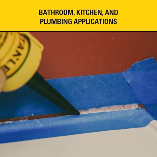 Stanley S421 RTV Silicone Caulk Black (1 x 10.1 fl.oz.) - 100% Waterproof Industrial-Grade Silicone for Kitchen, Bathroom, Shower, Window, Door, Indoor & Outdoor Use - size: 1 Pack