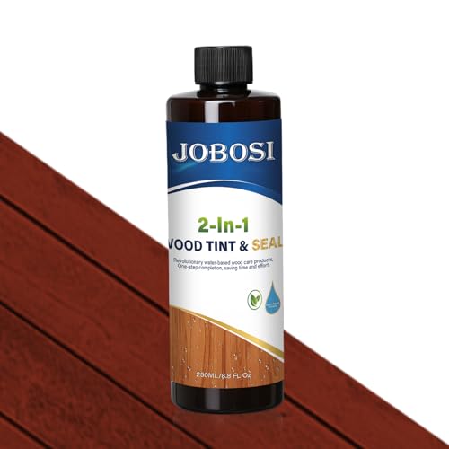 Advanced Wood Stain & Sealer, (Redwood, 9oz/250ml), Enhances Wood Grain, Waterproof, Flexible, Crack Resistant, Weather Resistant, Non-Toxic Environmentally Friendly - color: Redwood, size: 9 oz