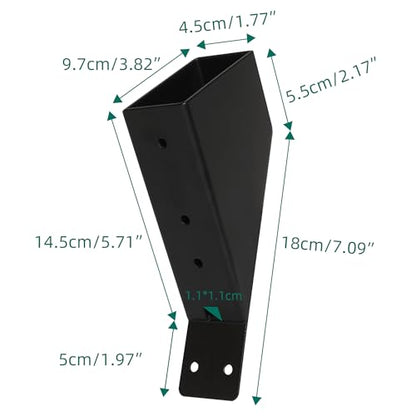 12 PCS 45-Degree Angle Pergola Bracket Angle Support Bracket Pergola Brace