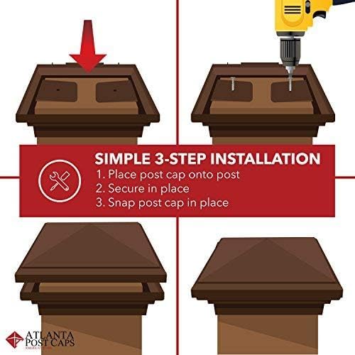 8x8 Post Cap (7.5") White New England Pyramid Style Post Top for Standard Pressure Treated Post Fences, Mailboxes & Decks… - color: White, size: 8x8 standard (7.5")