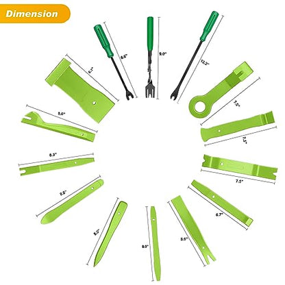 GOOACC 40Pcs Trim Removal Tool Green - color: Green