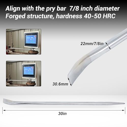 MorningRo 2 Pack 30 Inch Alignment Pry Bar Heavy Duty Sleever Bar Spud Tool - color: Silver, size: 30 Inch