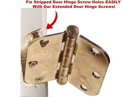 Door Hinge Screws #9 x 2-1/4 in - Steel, 24 Pack (Silver) - color: Silver