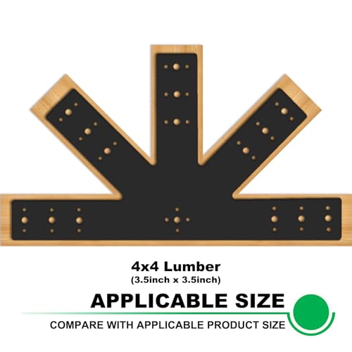 24x13.5 Gable Plate Pergola Truss Roof Plate Connector Black