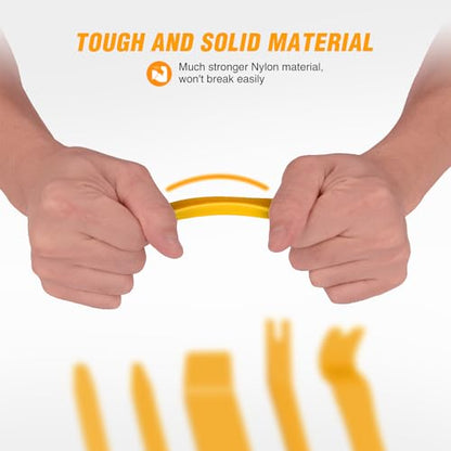 GOOACC 6PCS Auto Trim Removal Tool Kit No-Scratch - color: Yellow, size: 6PCS Trim Removal