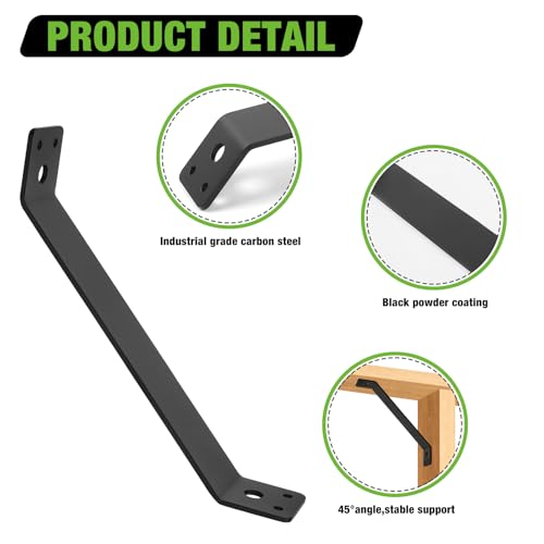 45-Degree Angle Bracket,4pcs 7.28"x1.5" Corner Brace Support - size: 7.28" x 1.5"