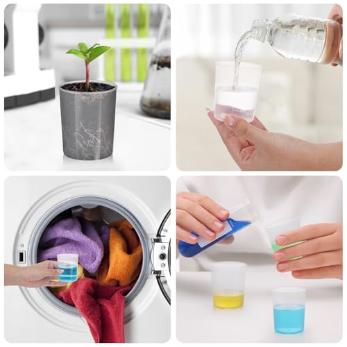 Gartful 90PCS Epoxy Mixing Cups Kit, 40PCS 100ml Disposable Graduated Cups Transparent Scale Cups with 50 Pack Wooden Stirring Sticks for Paint Mixing, Jewelry Making, Liquid Measuring - color: Clear cups+wooden stick, size: 100ml