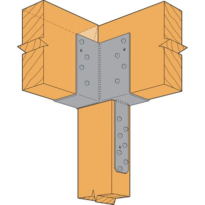 Simpson Strong-Tie ECCLLQ464SDS - ECCLLQ L-Shape End Column Cap for 4X Beams & 6X Post with SDS Screws, Skewed Left Framing Bracket for Structural Support in Home Improvement Projects