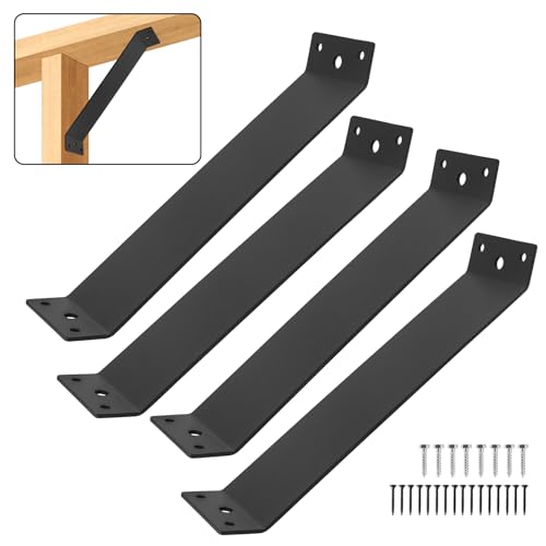 45-Degree Angle Bracket,4pcs 11"x3" Corner Brace Support - size: 11" x 3"