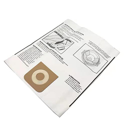 Pack 6 Vacuum Bags For Craftsman 16 to 20 gallon Shop Vac and Ridgid 16 Gal Shopvac Dust Collection Bags, CMXZVBE38749 Replacement Parts Accessories Kit - size: 6 bags