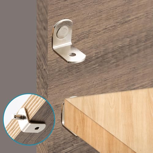 3/16 Inch Shelf Pins, Right Angle Cabinet Shelf Supports, 25 Pack