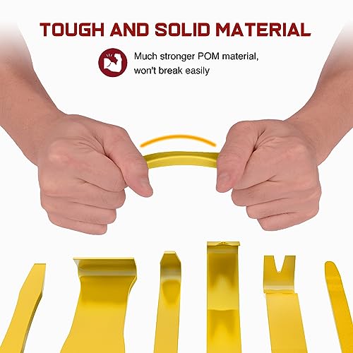 Nilight 8PCS Auto Trim Removal Tool Kit No-Scratch - color: Yellow, size: 8Pcs