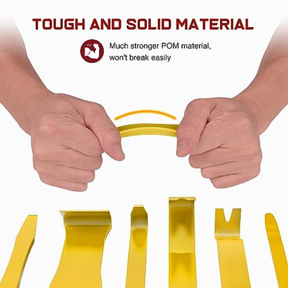 Nilight 8PCS Auto Trim Removal Tool Kit No-Scratch - color: Yellow, size: 8Pcs
