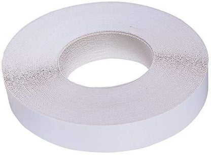 Edge Supply White Melamine 1 inch X 25 ft roll of White Edge Banding – Pre-glued Flexible Edging – Easy Application Iron-On Edging for Cabinet Repairs, Furniture Restoration - size: 1 inch 25 ft