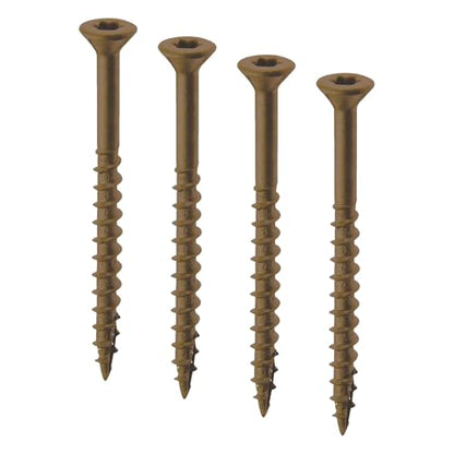 Nuvo Iron Deck Screws | #8 x 2 1/2" | Brown | 250 Count, Pack of 4 - size: Jar #8 x 2 1/2" - 250 count (Pack of 4)