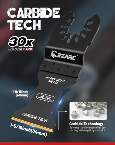 EZARC Carbide Oscillating Saw Blades for Hardened Metal, 10-Pack - size: 10PCS