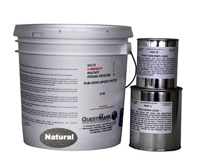 QuestMark Sub-Zero Epoxy Concrete Floor Patch, 2128, 2 Gallon Unit, Natural