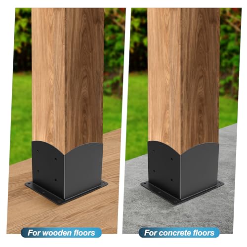 Post Base 4Pcs,6"x6"(Inner Size 5.6"x5.6") Fence Post Brackets - size: 6X6